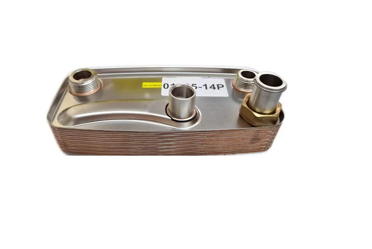 Scambiatore secondario sanitario 14 piastre a raccordi caldaia Hermann Micra, Minispazio Spazio Tekno, Spazio Zero Tekno, Supermicra S015002463 Baltur Colibrì, Fida Smile, Temperia 25132, ex 25012 - immagine 2