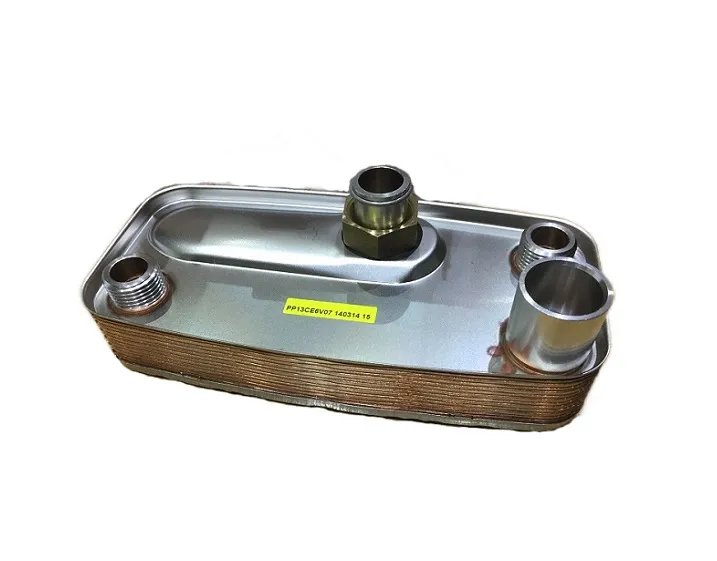Scambiatore secondario 13 piastre + innesto rapido uscita primario caldaia Immergas Extra @ T.F., Extra @ C.S 1031113, ex 1015957