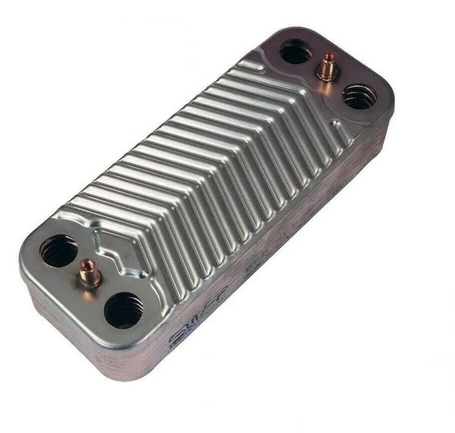 Scambiatore secondario 16 piastre Swep int. 142mm caldaia Ariston Clas, Genus, Alteas Egis Premium, Clas BS II MTS Chaffoteaux Alixia, Pigma Ecoflam Ecoblu, Ecosi 65104333 – 17b1901644