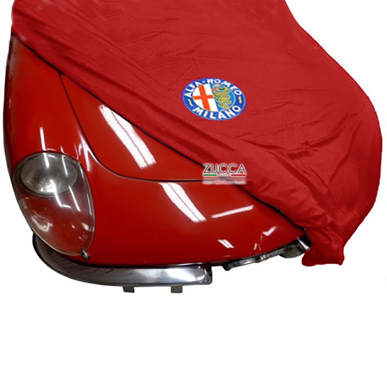 Copri Auto – Rosso Con Logo (Duetto Osso di Seppia)