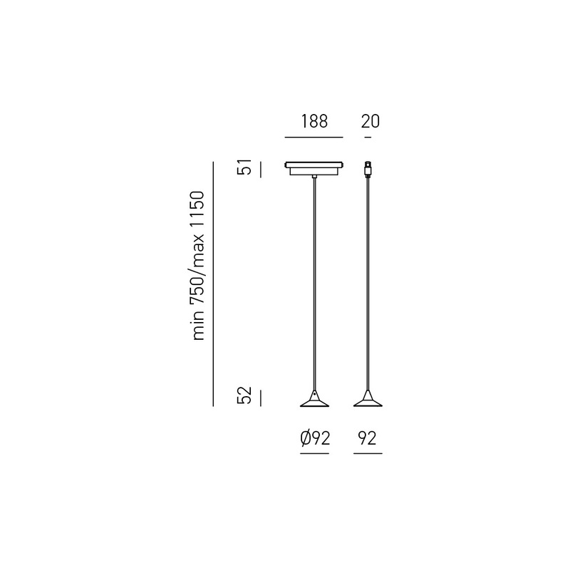 Proiettore a sospensione per binario magnetico 48V Livorno – Gea Luce - immagine 4