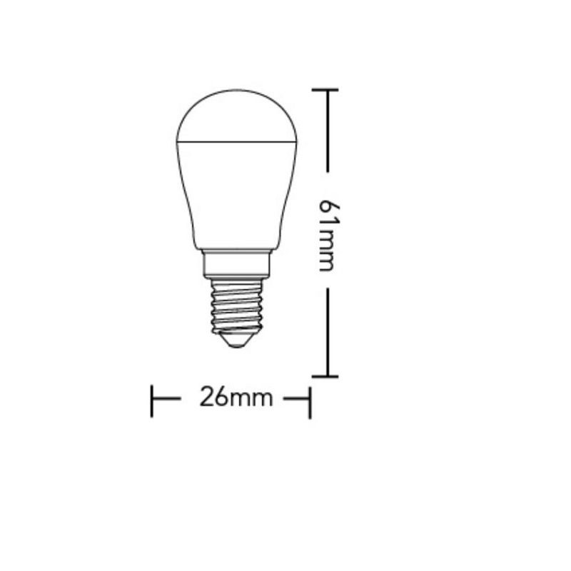 De Sanctis Light & Design – 6 LAMPADINE LED SOSTITUTIVE PER FRIGORIFERI E14 1,3W T26 IP54 - immagine 2