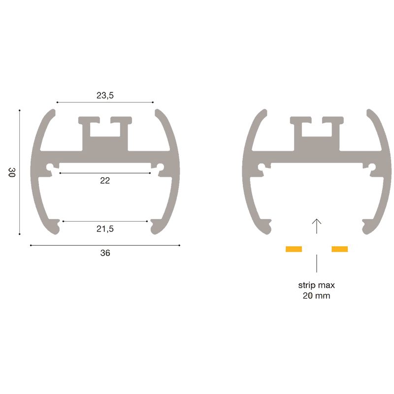 Profilo in alluminio d’arredo baku g – Gea Luce - immagine 3