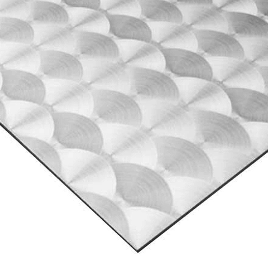 Lamiera fiorettata in acciaio inox Aisi 304 0,8x500x2000 mm
