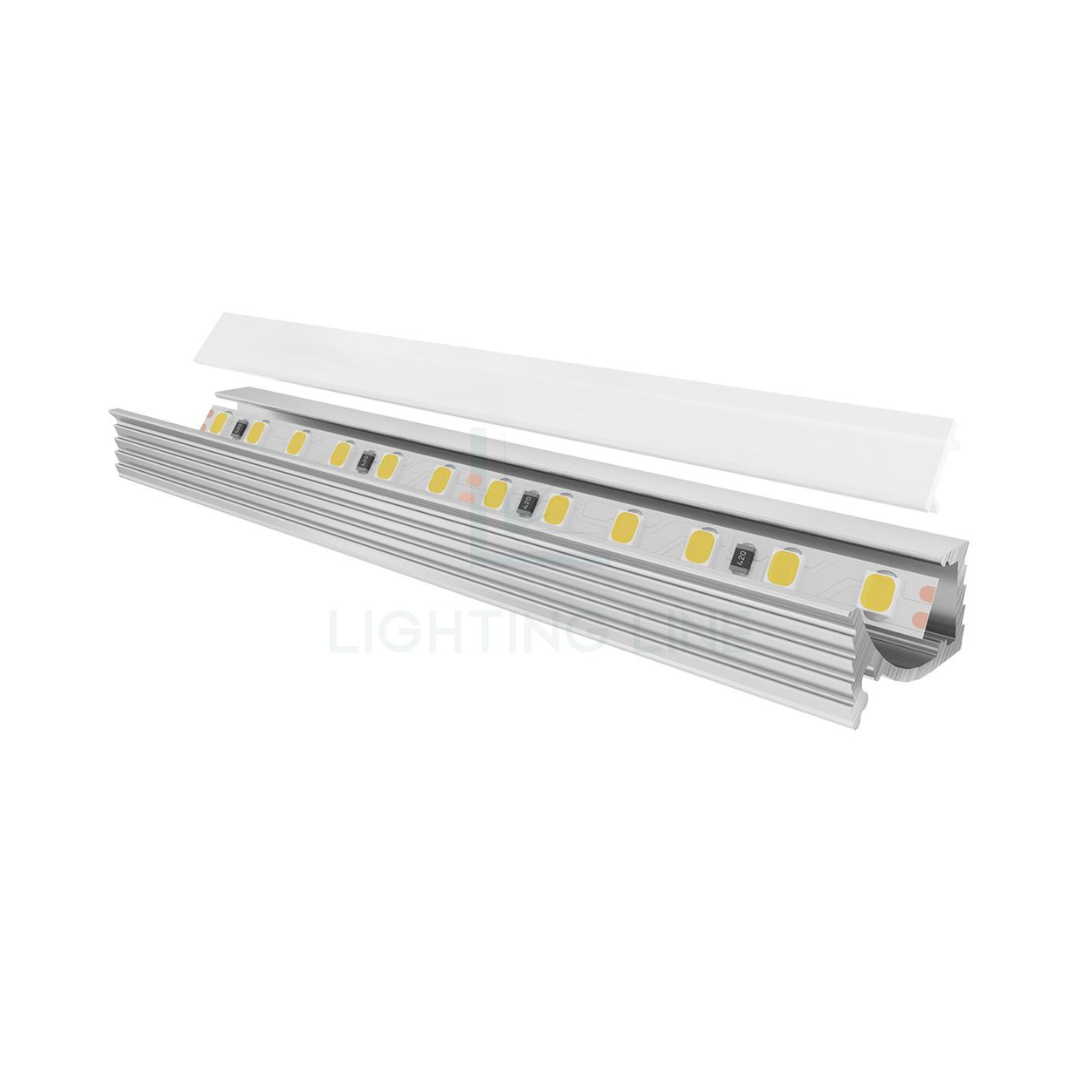 Profilo in alluminio da incasso 21x9mm - immagine 2