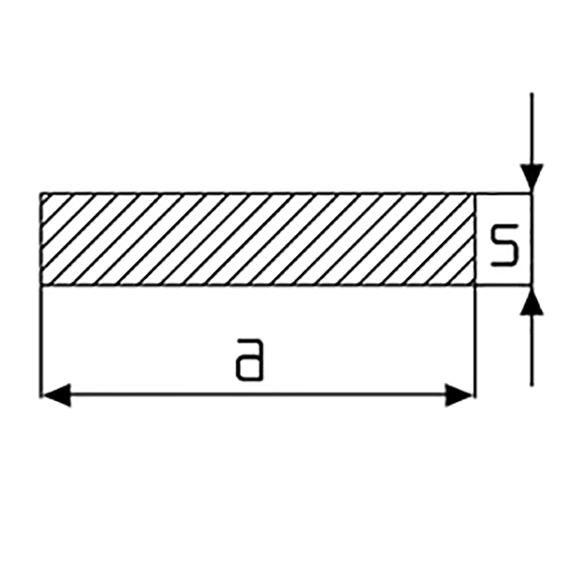 Piatto 80×4 mm in acciaio inox Aisi 304 cesoiato - immagine 2