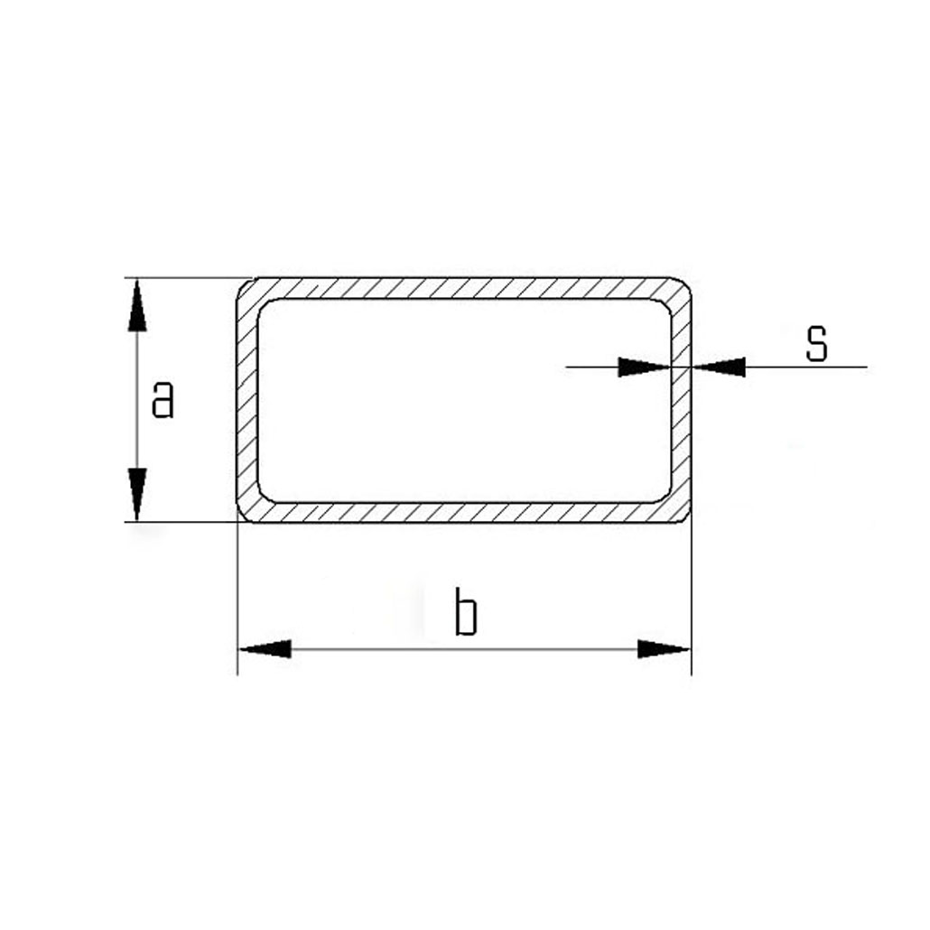 Tubo rettangolare saldato zincato 50x30x1,5 mm Sendzimir - immagine 2